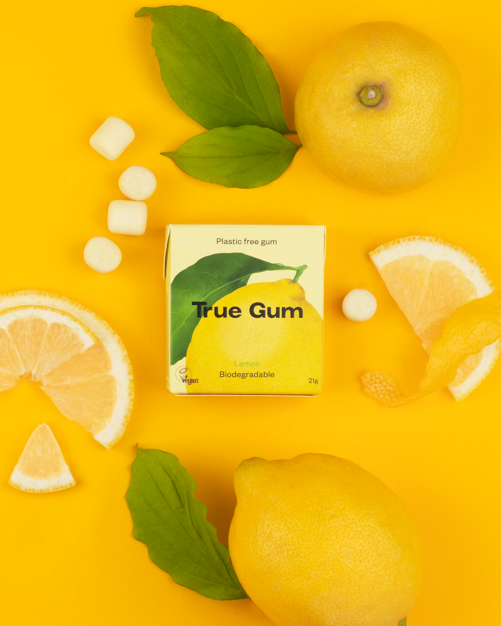 TRUE GUM citrinų skonio kramtomoji guma be cukraus