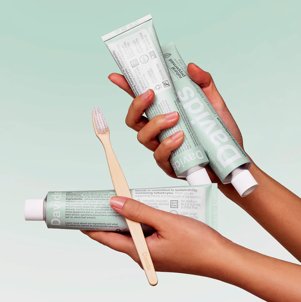 DAVIDS Whitening+Antiplaque Peppermint dantų pasta