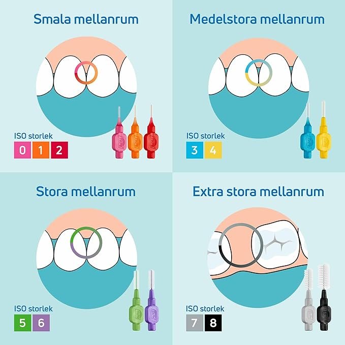 TEPE TARPDANČIŲ ŠEPETĖLIAI 8 vnt. (Įvairūs dydžiai)