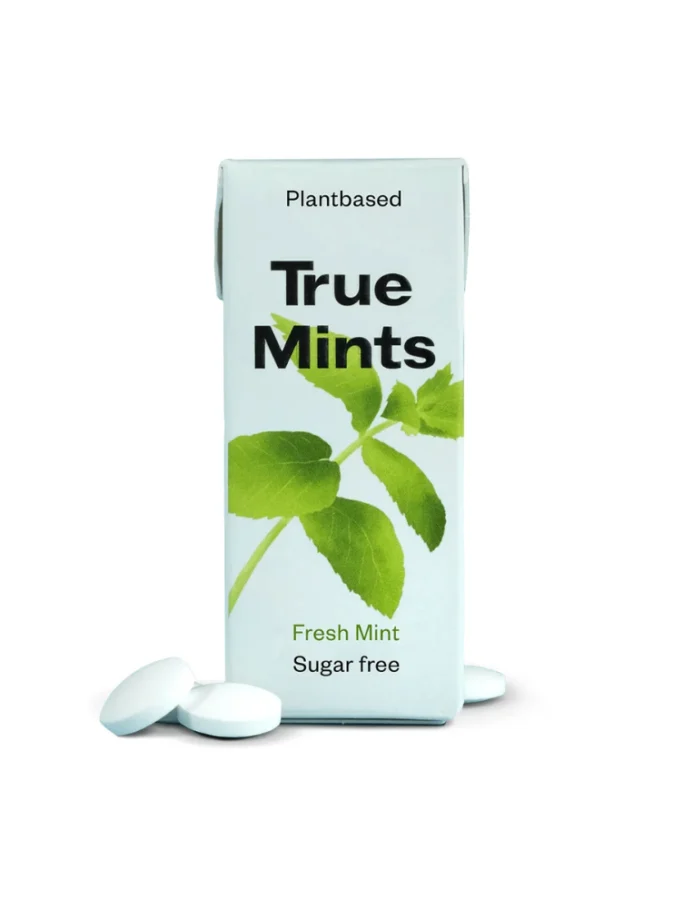 TRUE MINTS mėtų skonio pastilės be cukraus