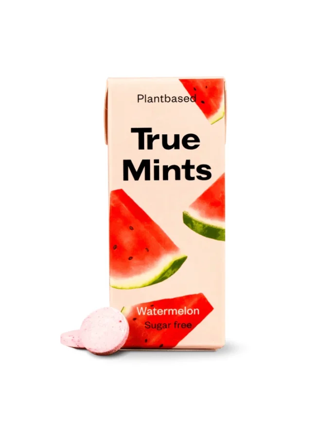 TRUE MINTS arbūzų skonio pastilės be cukraus