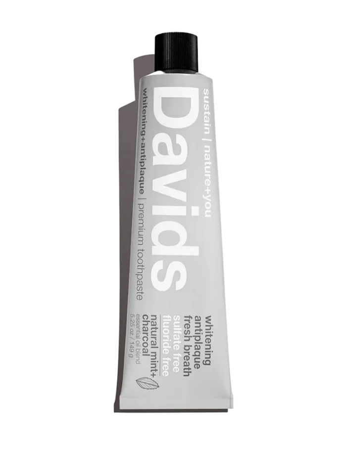 DAVIDS Whitening+Antiplaque Peppermint+Charcoal dantų pasta