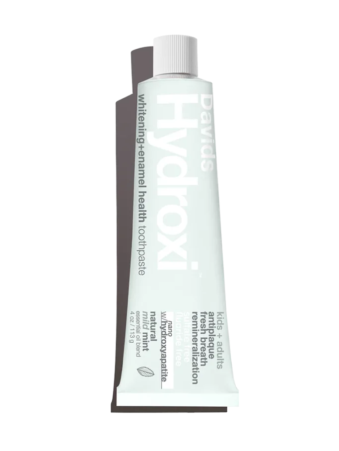 DAVIDS Hydroxi™ Whitening+Enamel Health Kids+Adults, Mild Mint dantų pasta su hidroksiapatitu