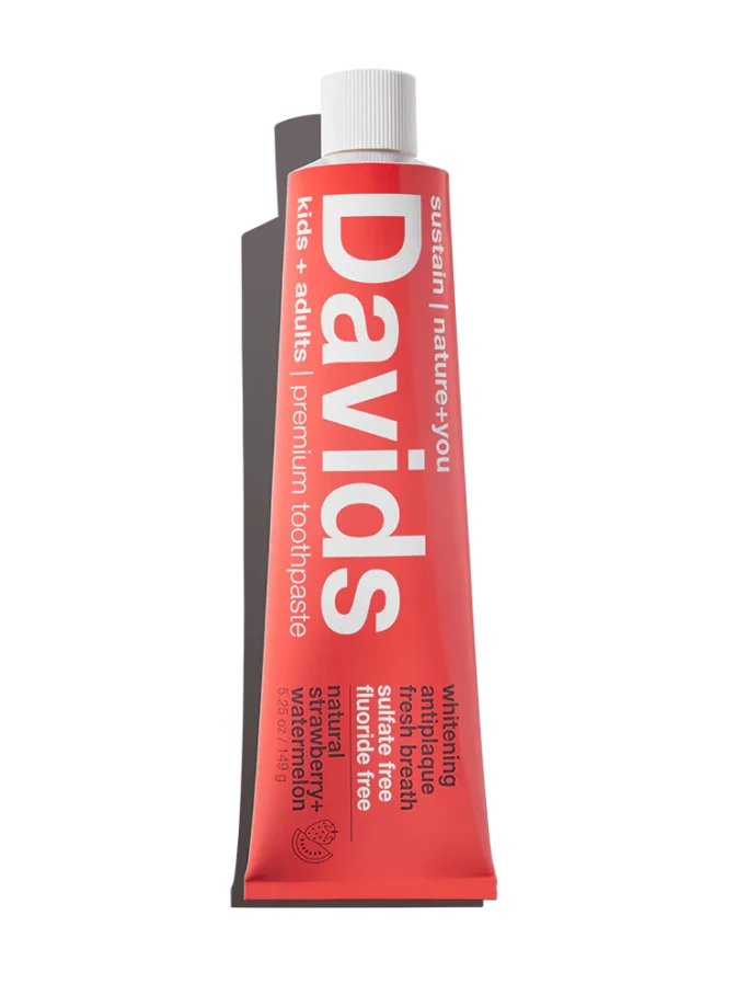 DAVIDS Whitening+Antiplaque Kids+Adult, Strawberry Watermelon dantų pasta