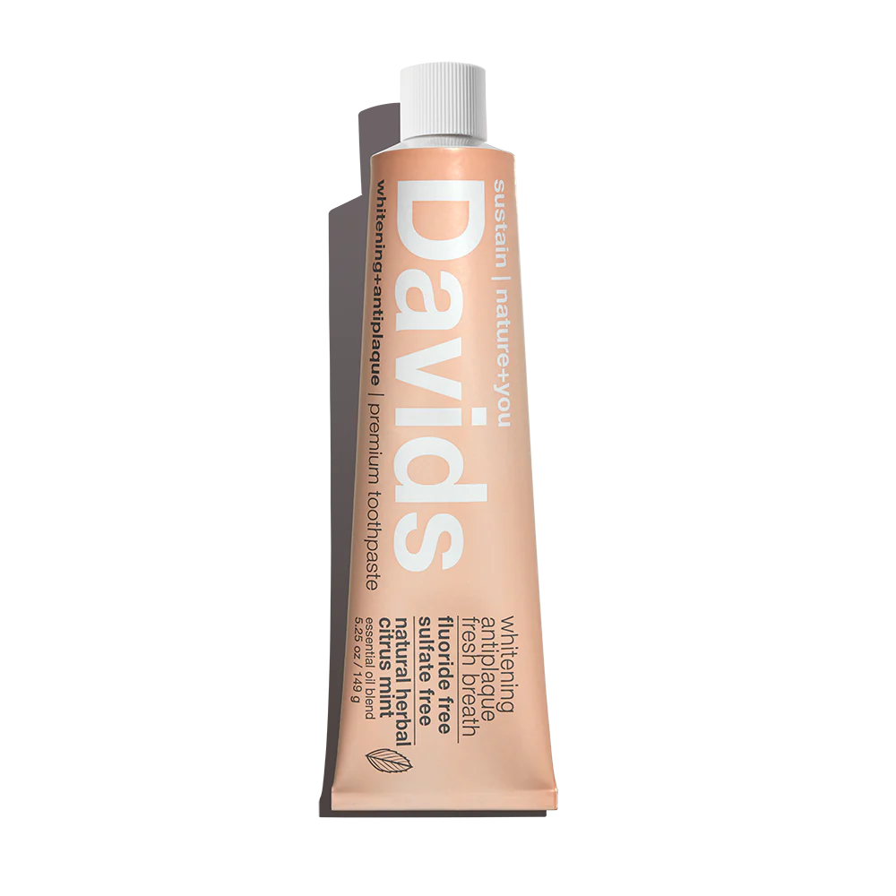 DAVIDS Whitening+Antiplaque Herbal Citrus Peppermint dantų pasta