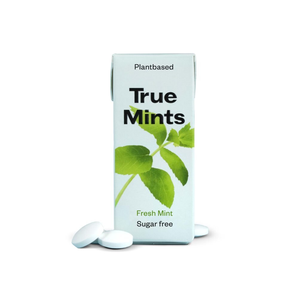 TRUE MINTS mėtų skonio pastilės be cukraus