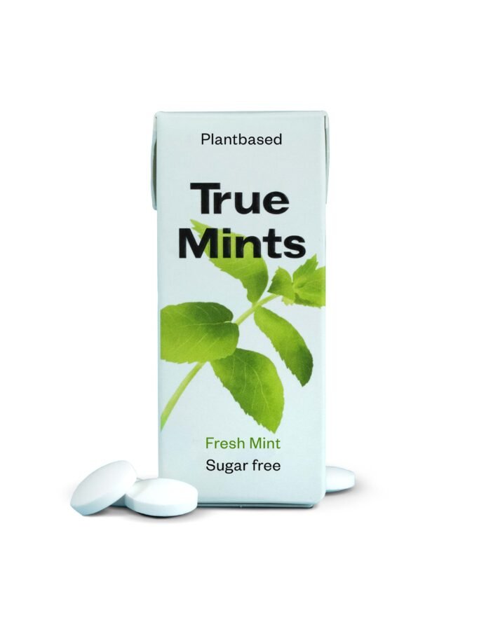 TRUE MINTS mėtų skonio pastilės be cukraus