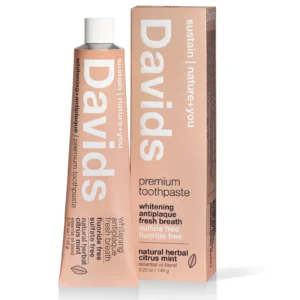 DAVIDS Whitening+Antiplaque Herbal Citrus Peppermint dantų pasta