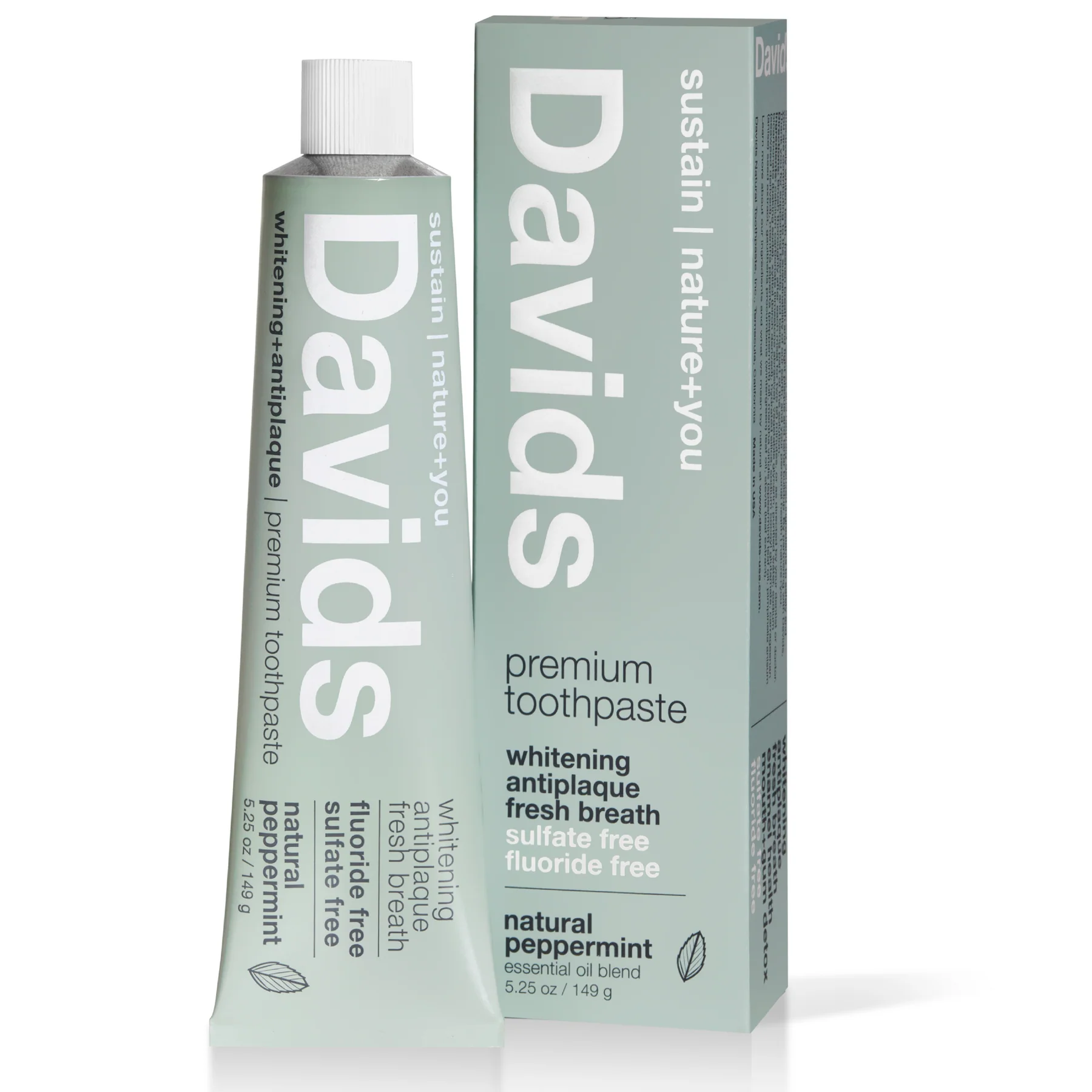 DAVIDS Whitening+Antiplaque Peppermint dantų pasta