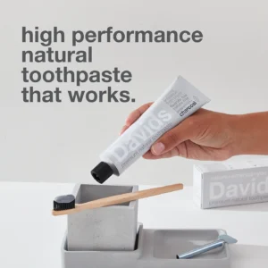 DAVIDS Whitening+Antiplaque Peppermint+Charcoal dantų pasta