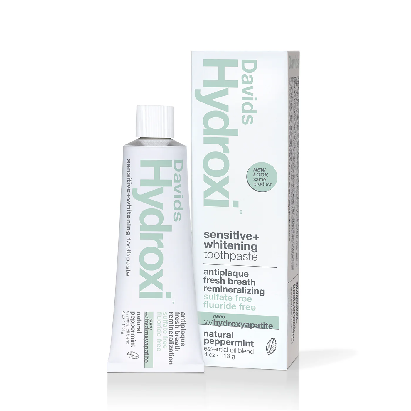 DAVIDS Hydroxi™ Sensitive+Whitening Peppermint dantų pasta su hidroksiapatitu