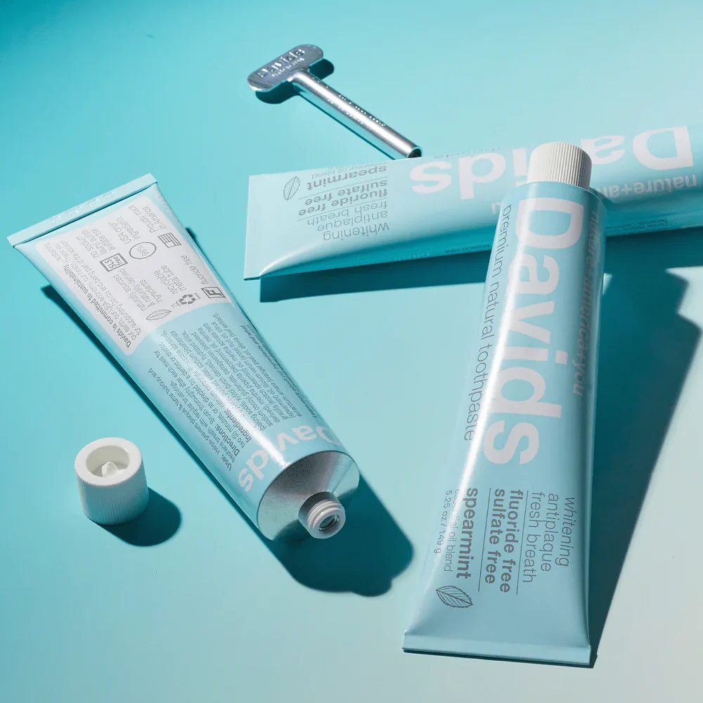 DAVIDS Whitening+Antiplaque Spearmint dantų pasta