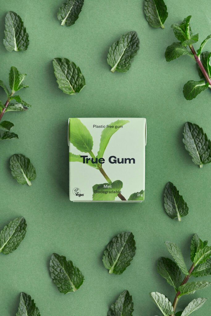 TRUE GUM mėtų skonio kramtomoji guma be cukraus