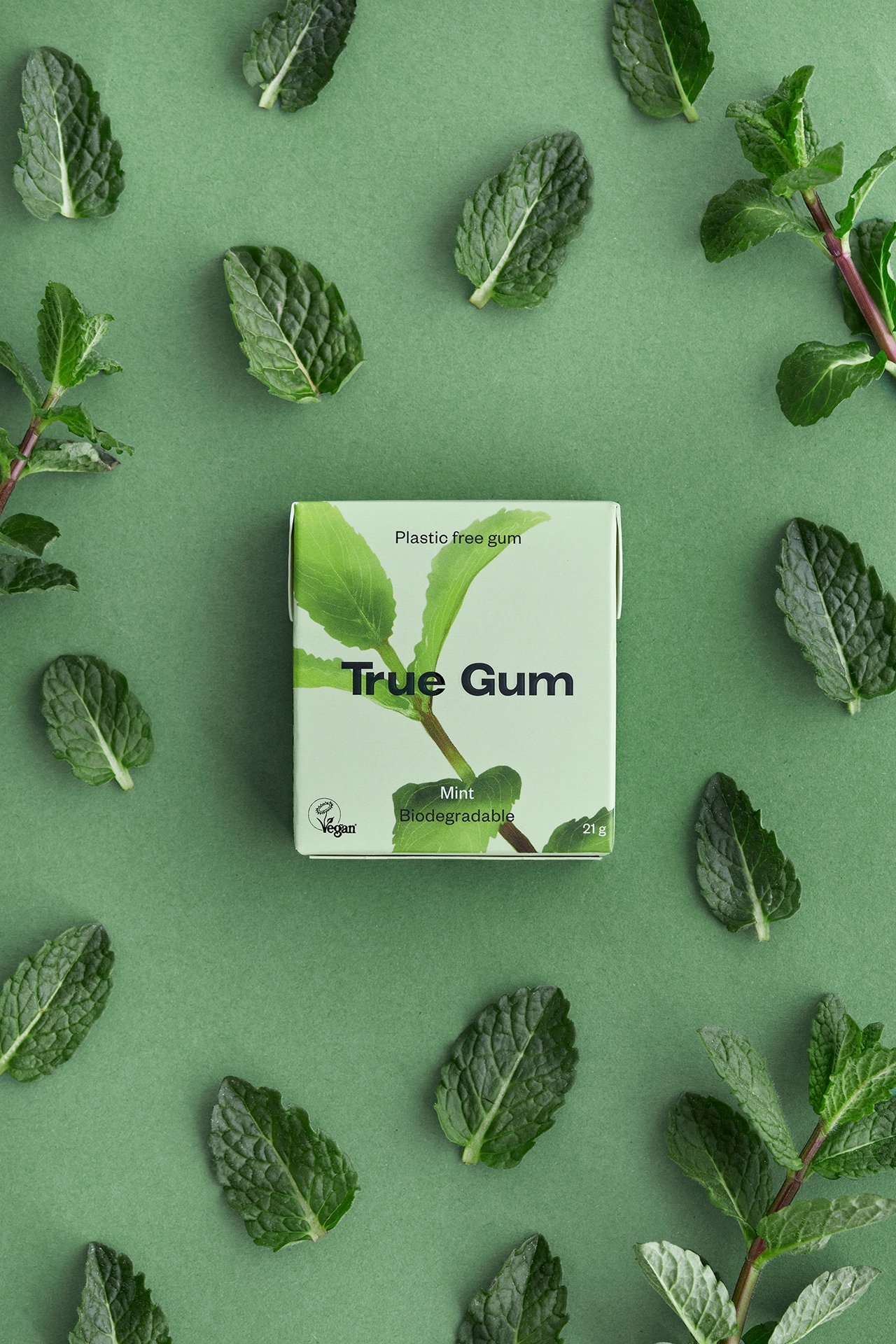 TRUE GUM mėtų skonio kramtomoji guma be cukraus