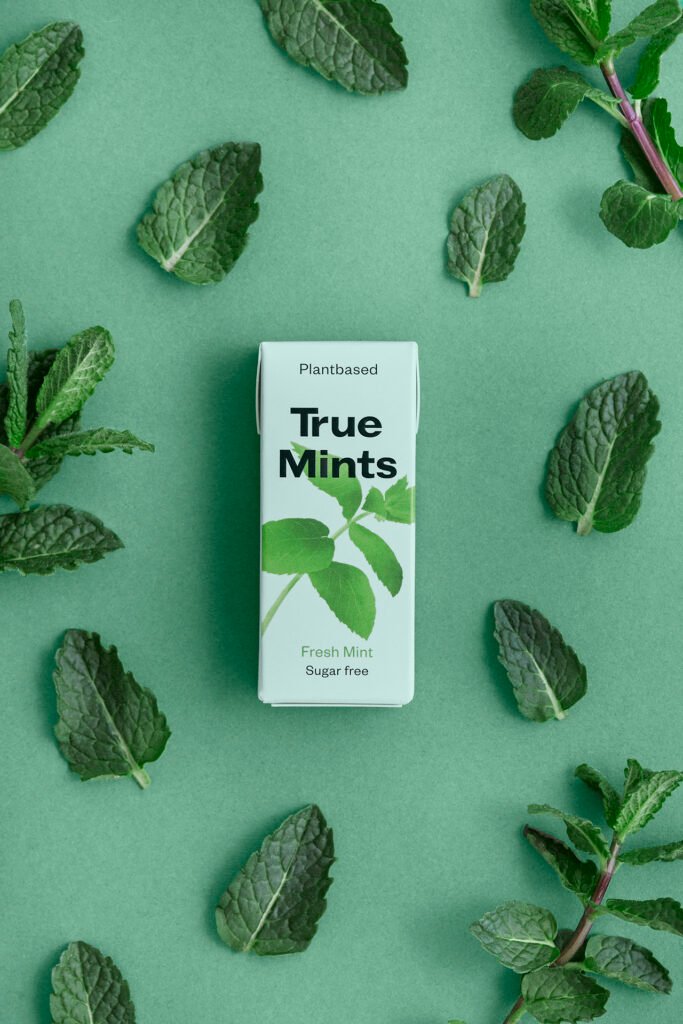 TRUE MINTS mėtų skonio pastilės be cukraus