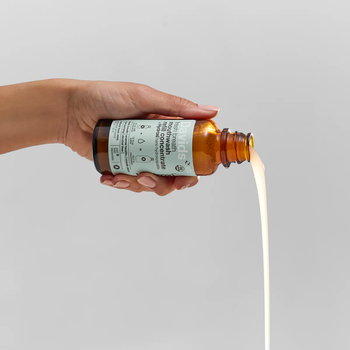 Davids Hydroxi™ burnos skalavimo skystis PAPILDYMAS – natūralus šviežios mėtos skonis