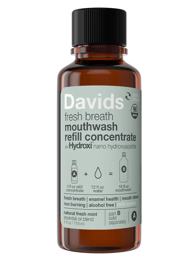 Davids Hydroxi™ burnos skalavimo skystis PAPILDYMAS - natūralus šviežios mėtos skonis
