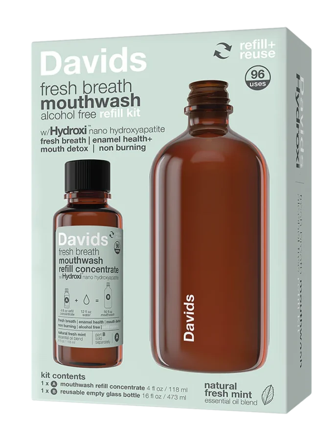 Davids Hydroxi™ burnos skalavimo skystis - natūralus šviežios mėtos skonis