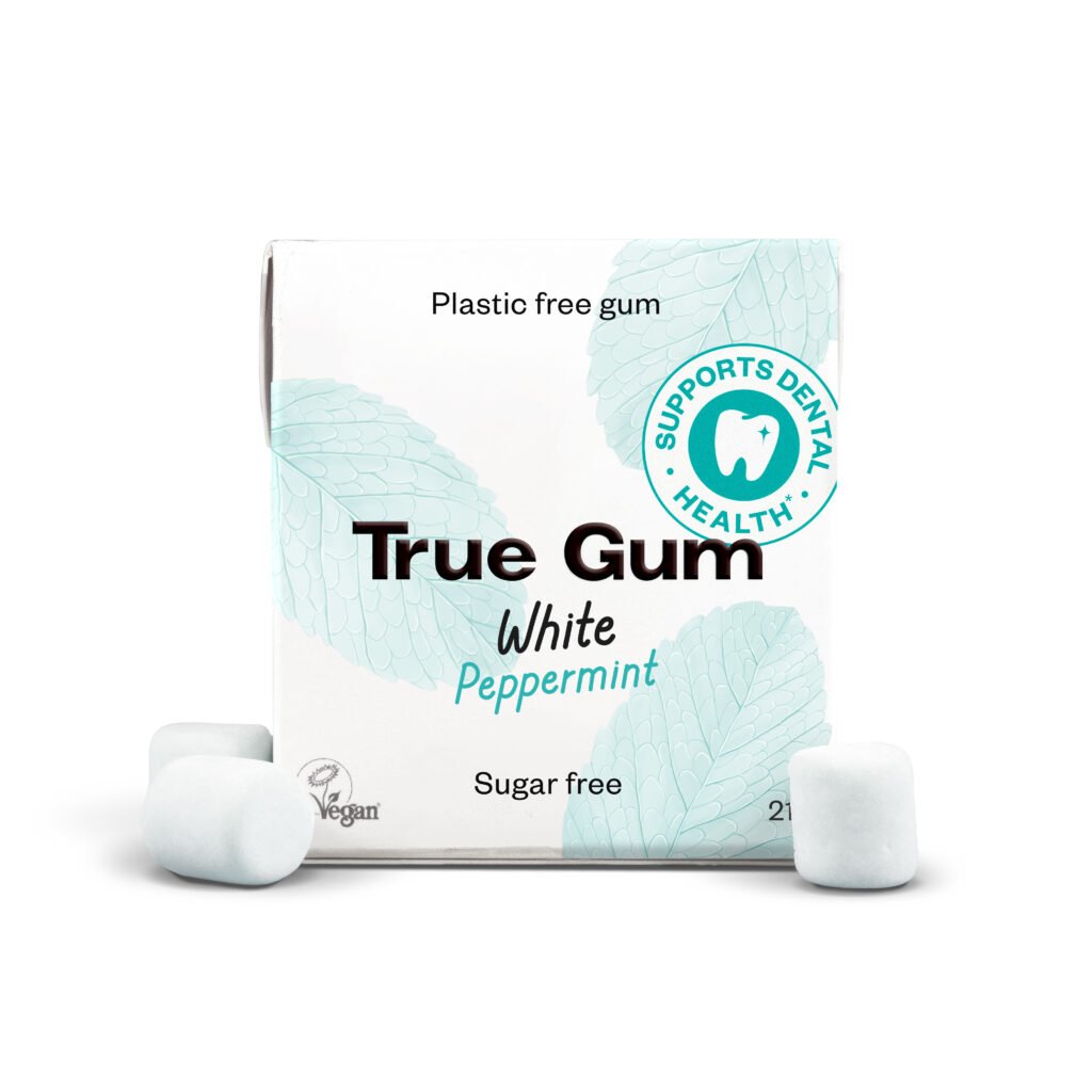 TRUE GUM pipirmėtės skonio kramtomoji guma be cukraus