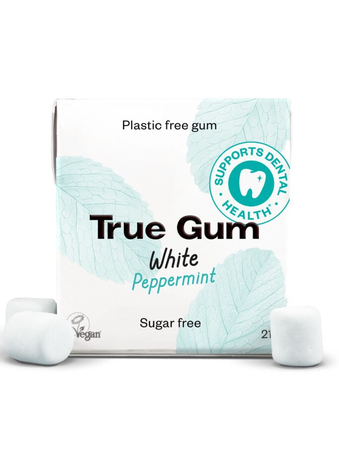 TRUE GUM pipirmėtės skonio kramtomoji guma be cukraus