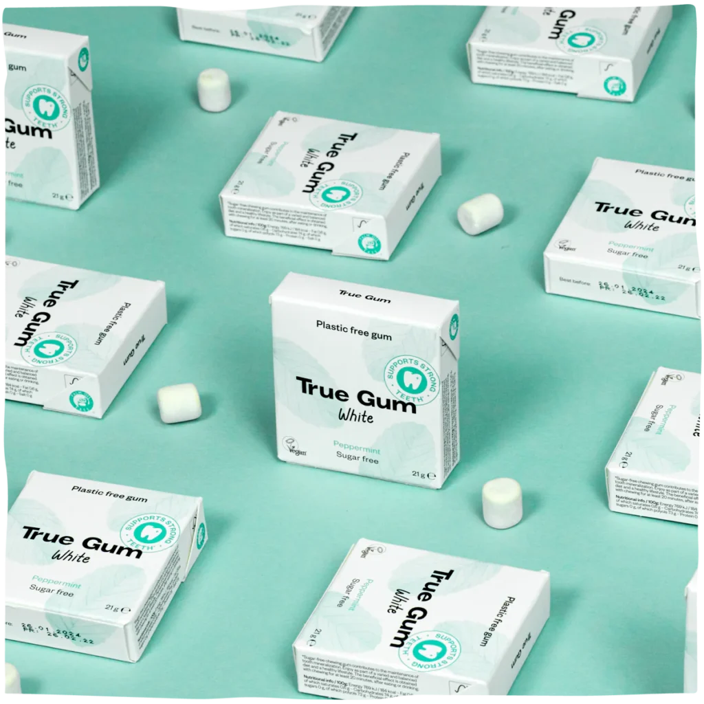 TRUE GUM pipirmėtės skonio kramtomoji guma be cukraus