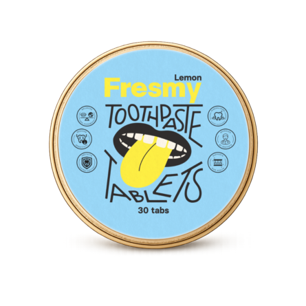 FRESMY dantų pastos tabletės 30 vnt. – citrina - Image 1