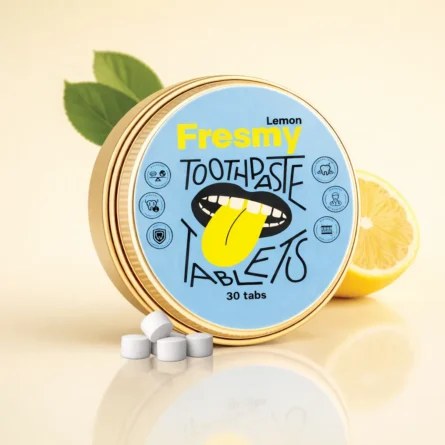 FRESMY dantų pastos tabletės 30 vnt. – citrina - Image 2